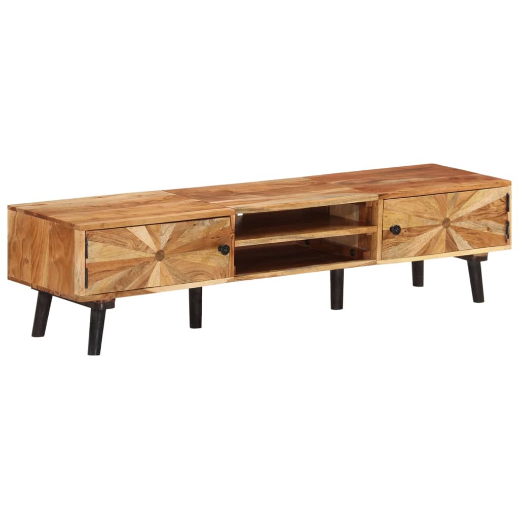 vidaXL TV Stand 57.1"x13.8"x13.8" Solid Wood Acacia-1