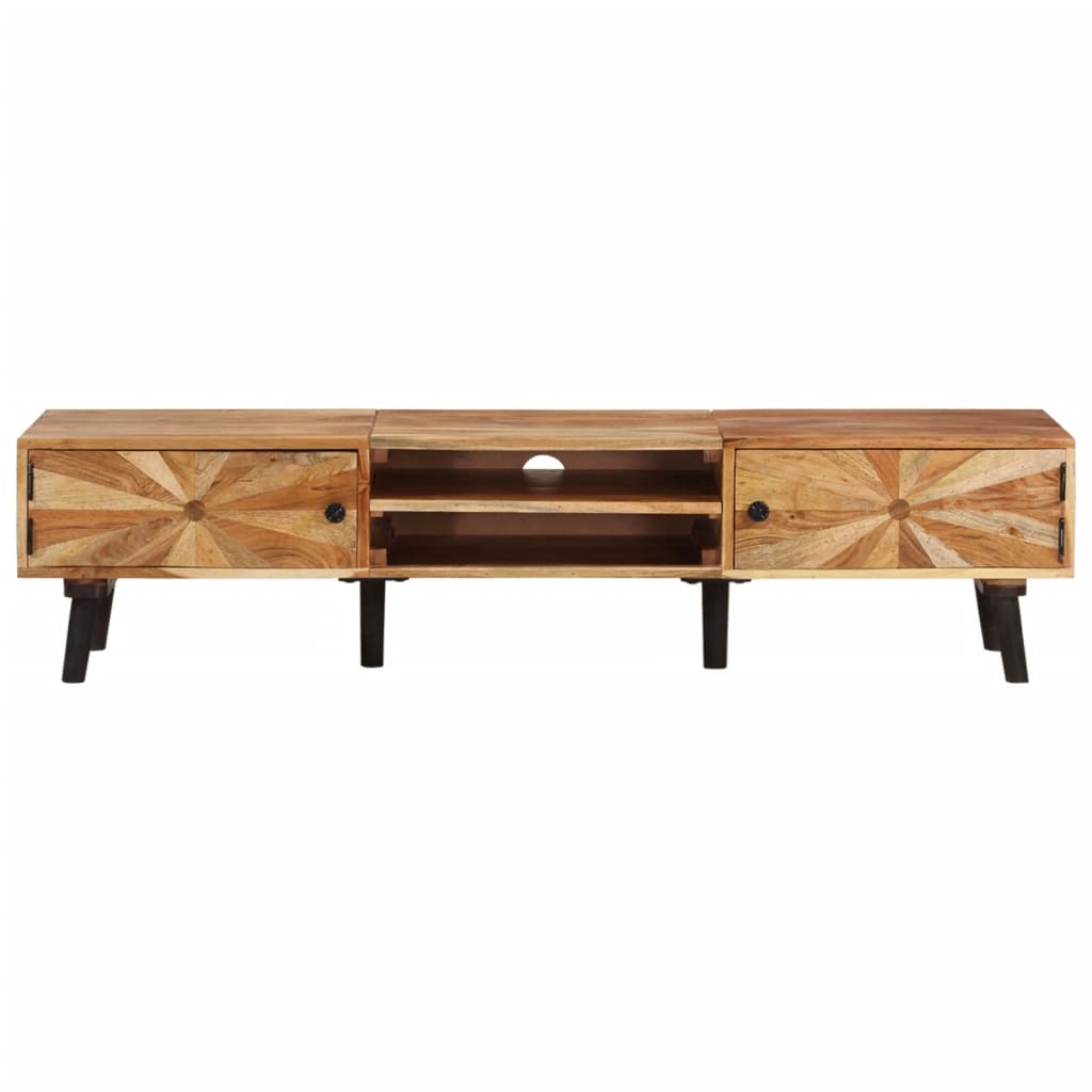 vidaXL TV Stand 57.1"x13.8"x13.8" Solid Wood Acacia-0