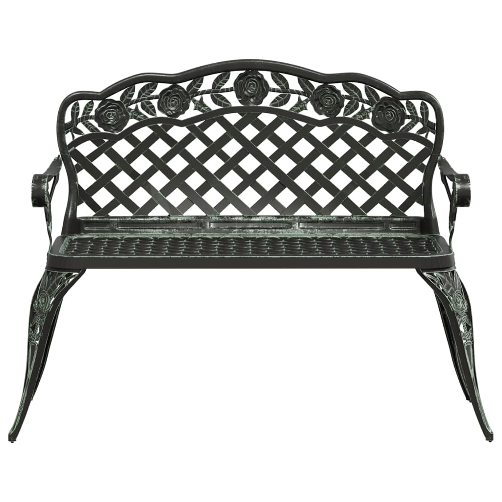 vidaXL Outdoor Patio Bench Outdoor Bench Chair for Backyard Cast Aluminum-9