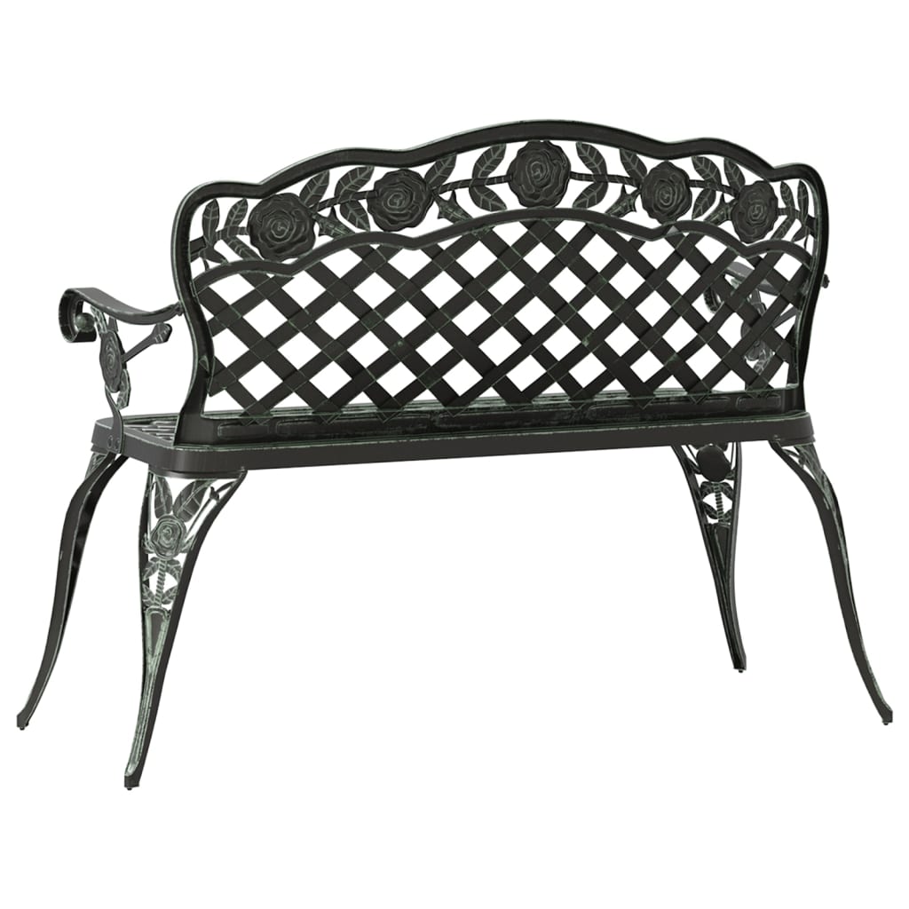 vidaXL Outdoor Patio Bench Outdoor Bench Chair for Backyard Cast Aluminum-13