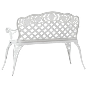 vidaXL Outdoor Patio Bench Outdoor Bench Chair for Backyard Cast Aluminum-21