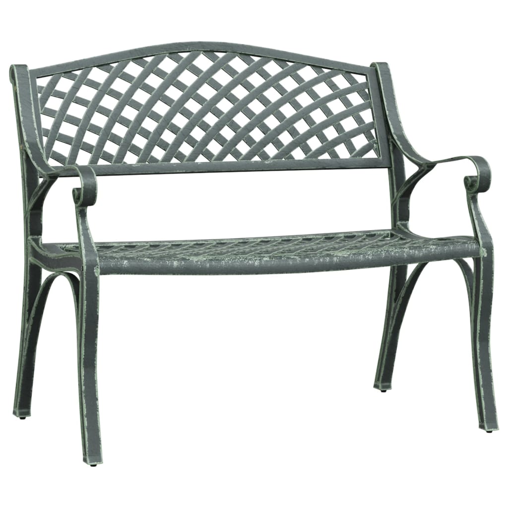 vidaXL Outdoor Patio Bench Outdoor Garden Bench for Backyard Cast Aluminum-11