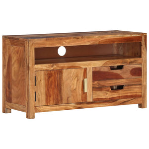 vidaXL TV Stand 35.4"x13.6"x19.7" Solid Wood Acacia-8