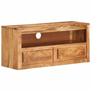 vidaXL TV Stand 34.6"x11.8"x15.7" Solid Wood Acacia-4