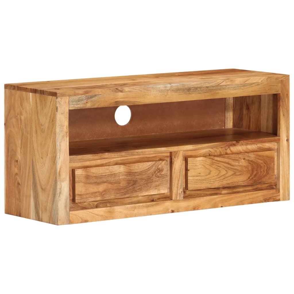 vidaXL TV Stand 34.6"x11.8"x15.7" Solid Wood Acacia-5