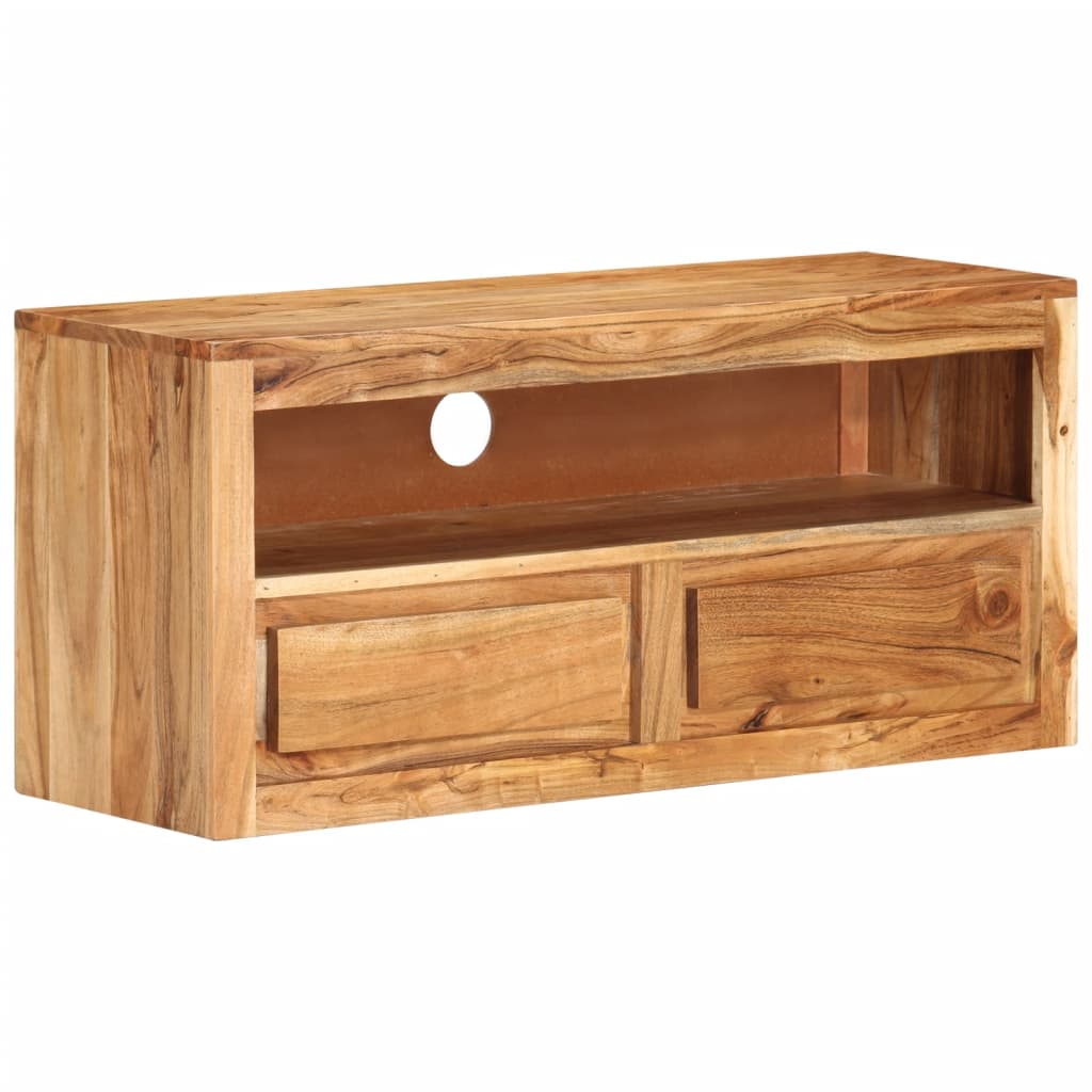 vidaXL TV Stand 34.6"x11.8"x15.7" Solid Wood Acacia-6