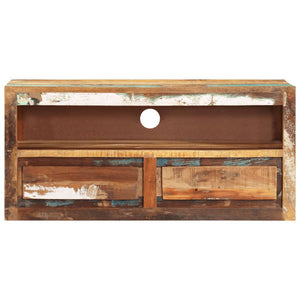 vidaXL TV Stand 34.6"x11.8"x15.7" Solid Wood Reclaimed-0