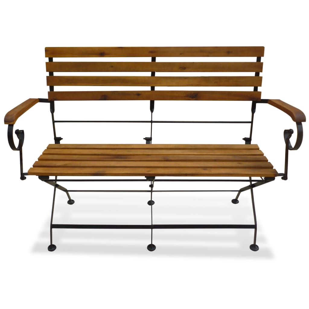 vidaXL Folding Patio Bench 44.1" Solid Wood Acacia-5