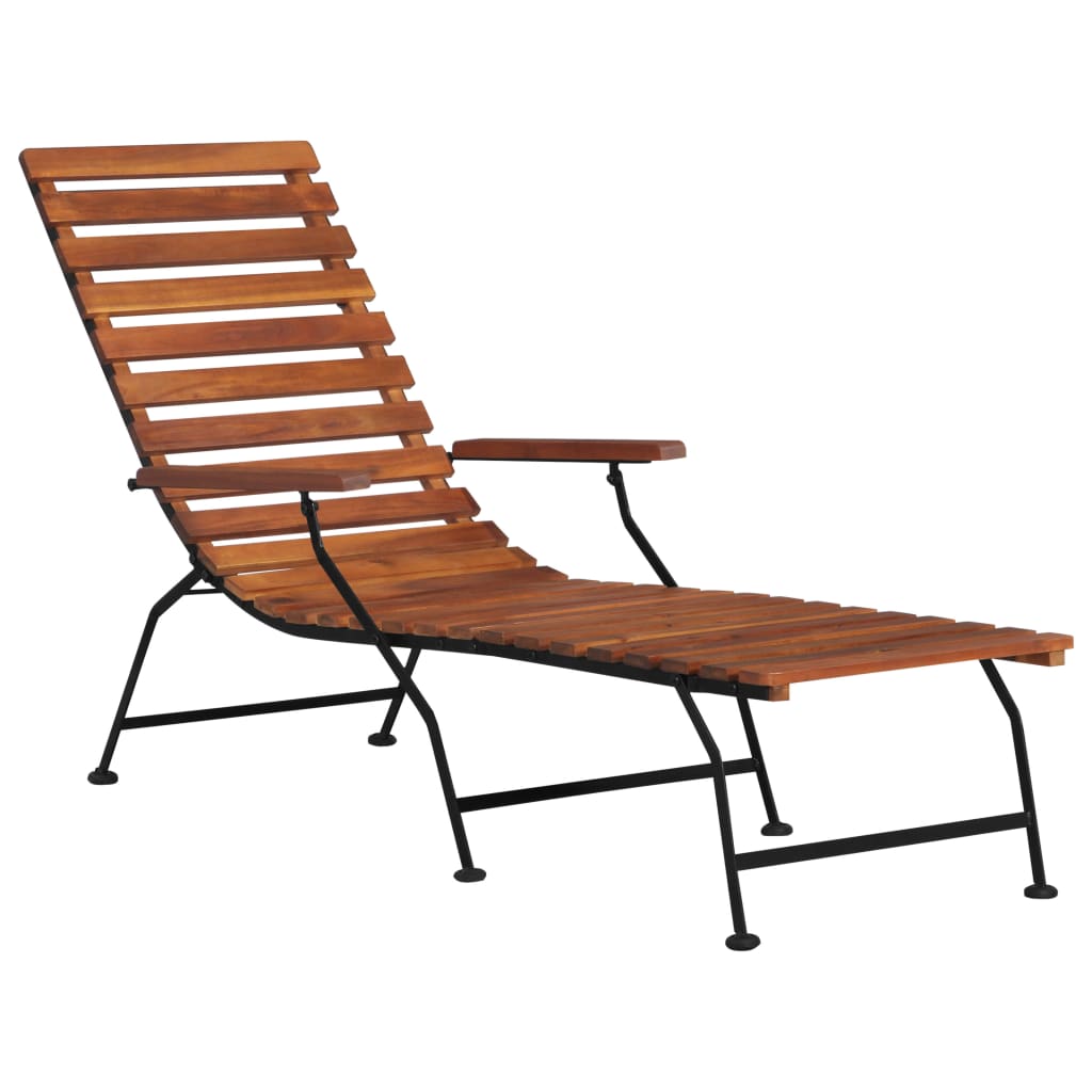 vidaXL Patio Deck Chair Solid Wood Acacia-0