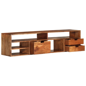 vidaXL TV Stand TV Unit Sideboard TV Console Media Unit Solid Acacia Wood-13