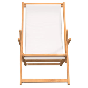 vidaXL Deck Chair Teak 22.1"x41.3"x37.8" Blue-42