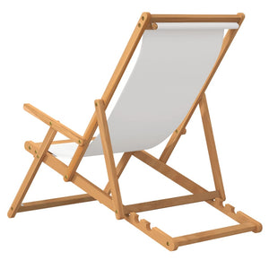 vidaXL Deck Chair Teak 22.1"x41.3"x37.8" Blue-48