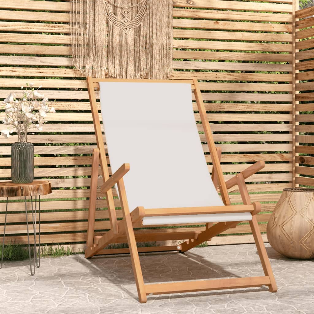 vidaXL Deck Chair Teak 22.1"x41.3"x37.8" Blue-30