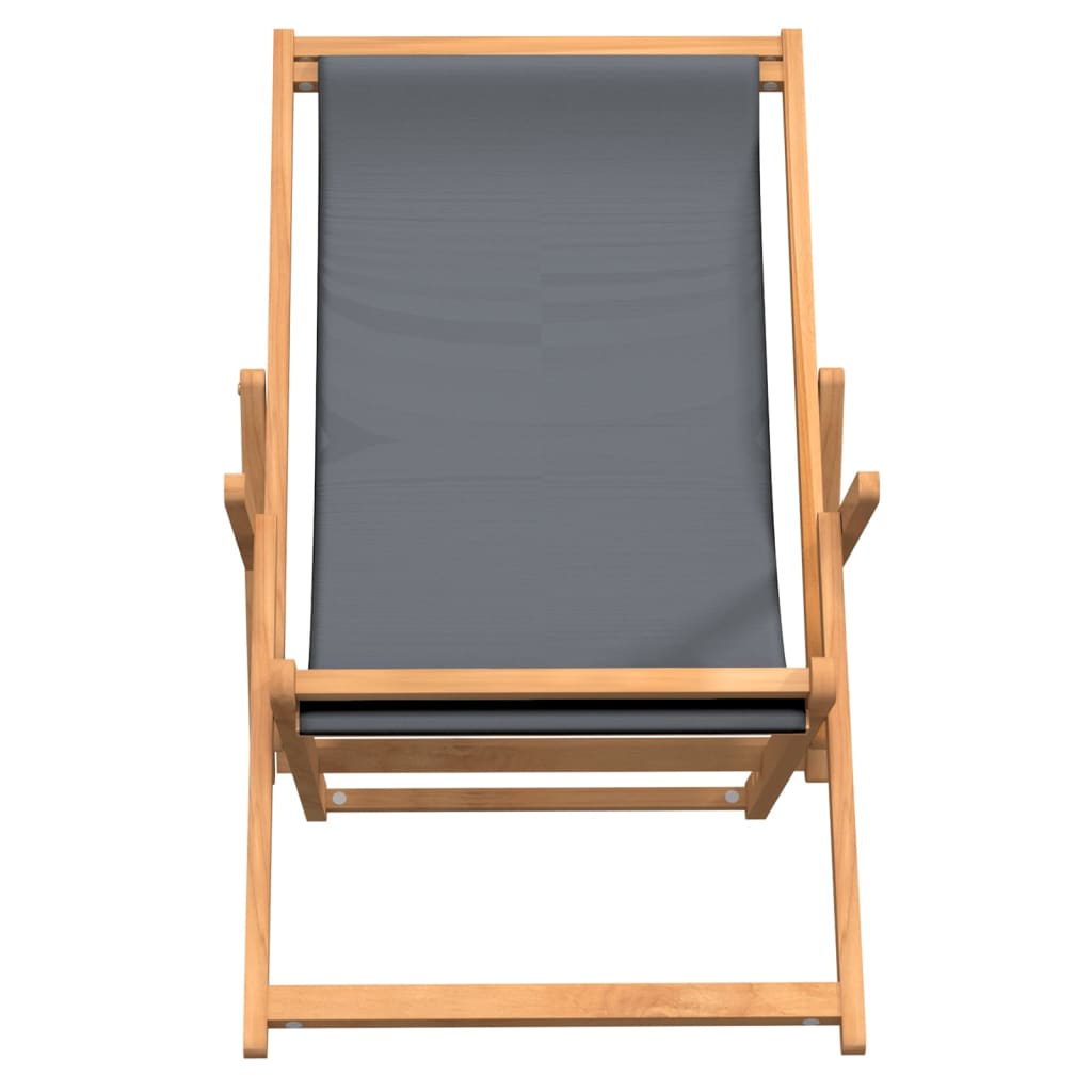 vidaXL Deck Chair Teak 22.1"x41.3"x37.8" Blue-23