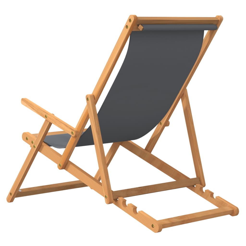 vidaXL Deck Chair Teak 22.1"x41.3"x37.8" Blue-35