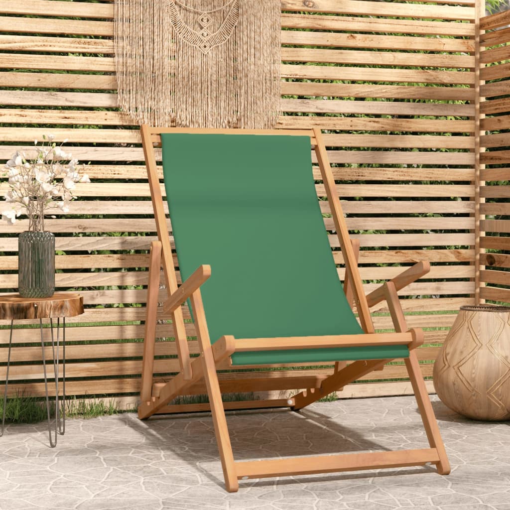 vidaXL Deck Chair Teak 22.1"x41.3"x37.8" Blue-59