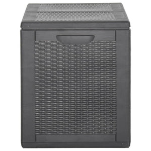 vidaXL Patio Storage Box 47.6 gal Black PP Rattan-2