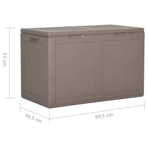 vidaXL Patio Storage Box 47.6 gal Brown PP Rattan-6