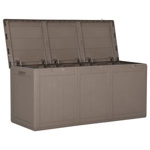 vidaXL Patio Storage Box 71.3 gal Brown PP Rattan-1