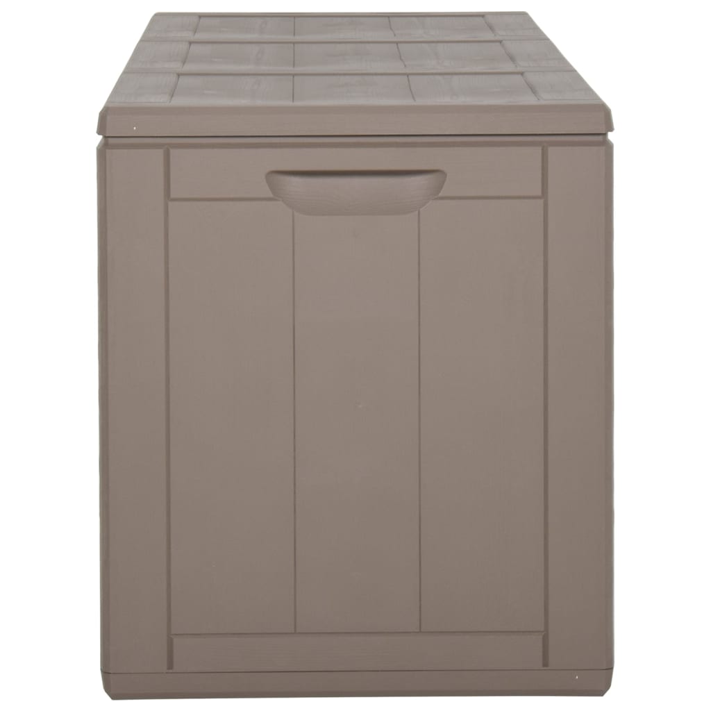 vidaXL Patio Storage Box 71.3 gal Brown PP Rattan-3