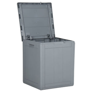 vidaXL Patio Storage Box 23.8 gal Gray PP Rattan-2