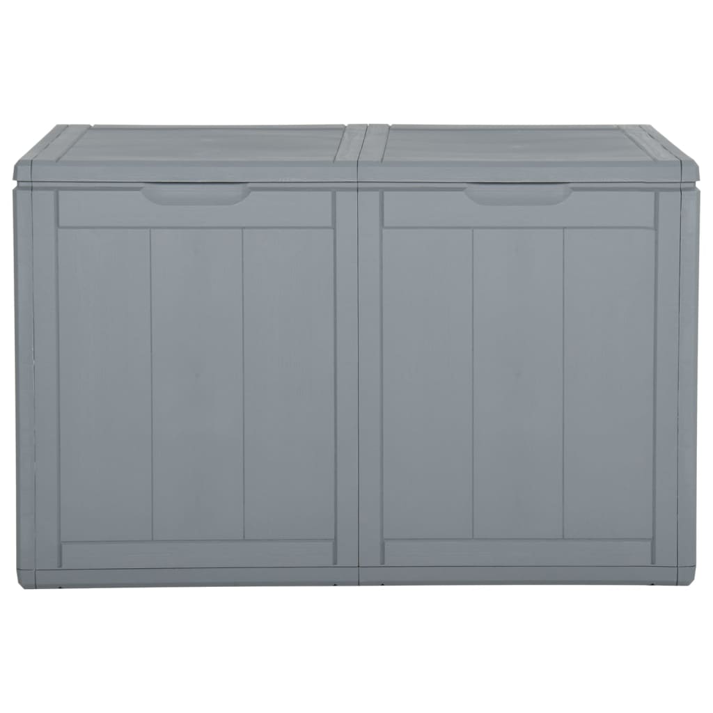 vidaXL Patio Storage Box 47.6 gal Gray PP Rattan-0