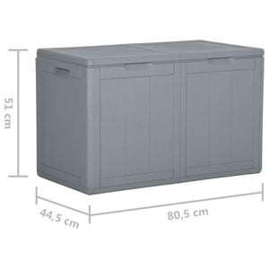 vidaXL Patio Storage Box 47.6 gal Gray PP Rattan-5