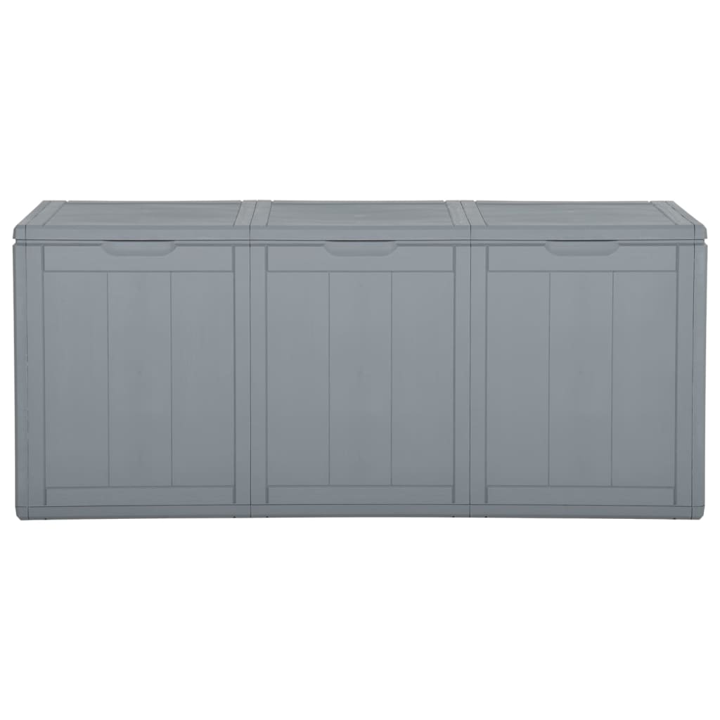 vidaXL Patio Storage Box 71.3 gal Gray PP Rattan-0