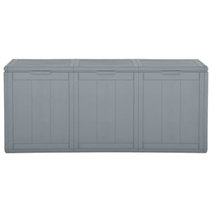 vidaXL Patio Storage Box 71.3 gal Gray PP Rattan-0