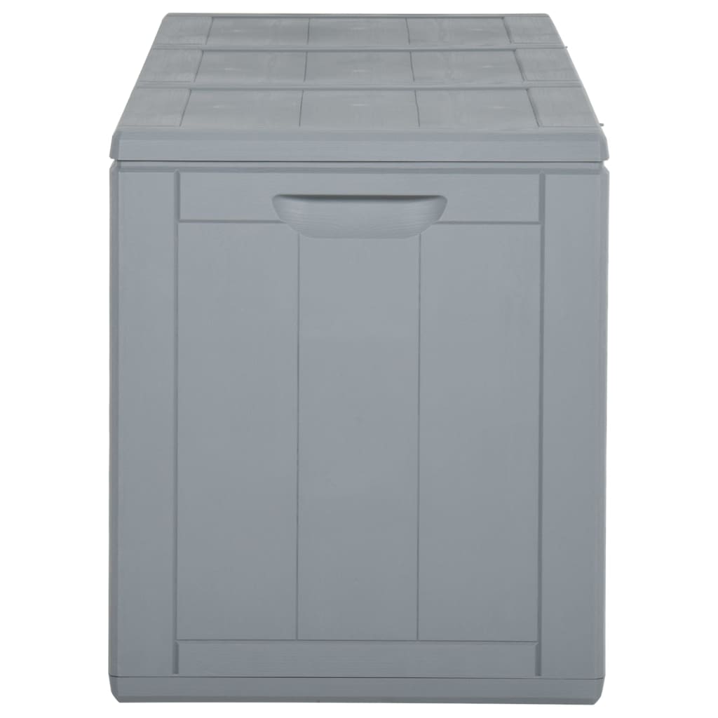 vidaXL Patio Storage Box 71.3 gal Gray PP Rattan-1