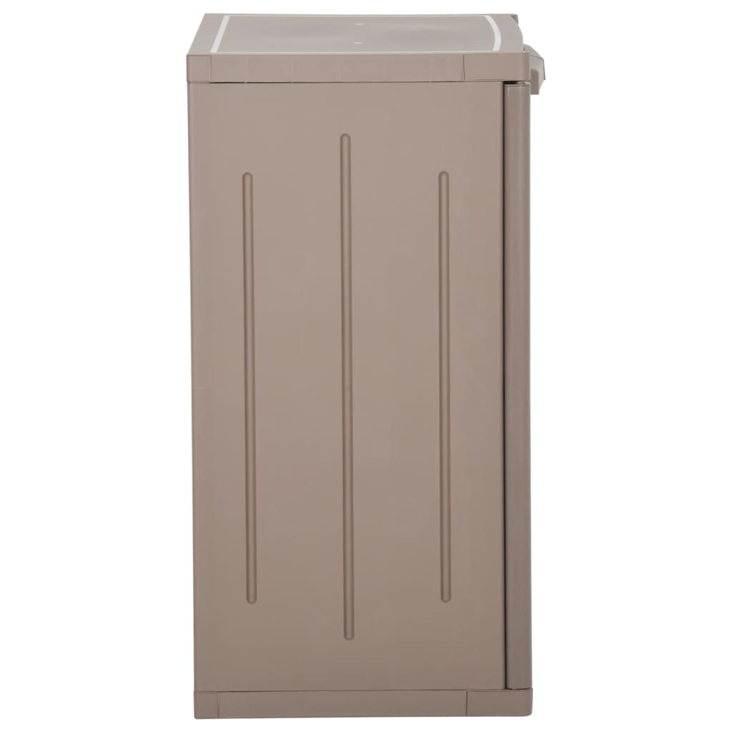 vidaXL Garden Storage Cabinet Brown 25.6"x17.7"x34.6" PP Wood Look-1