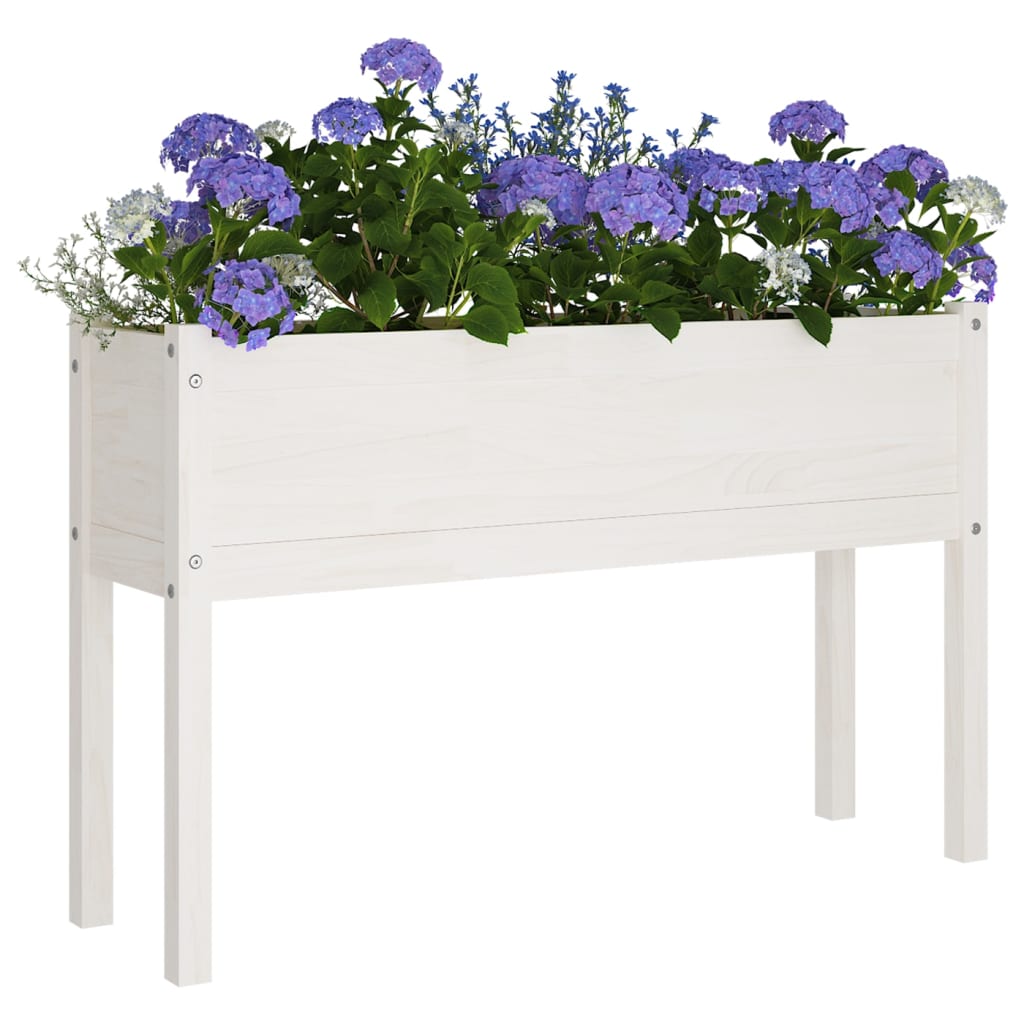 vidaXL Planter Outdoor Raised Garden Bed Flower Box with Legs Solid Wood Pine-34