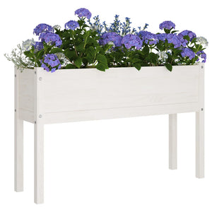 vidaXL Planter Outdoor Raised Garden Bed Flower Box with Legs Solid Wood Pine-29