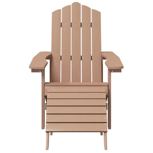 vidaXL Patio Adirondack Chair with Footstool HDPE Anthracite-24