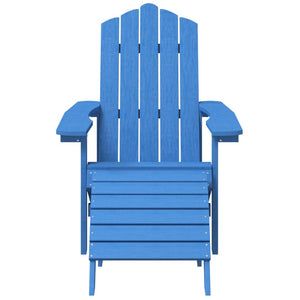 vidaXL Patio Adirondack Chair with Footstool HDPE Anthracite-9