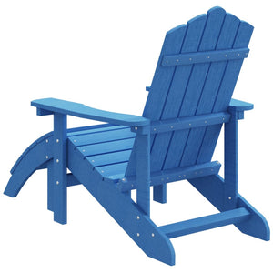 vidaXL Patio Adirondack Chair with Footstool HDPE Anthracite-15