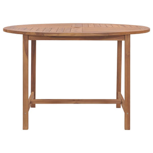 vidaXL Patio Dining Table Ø43.3"x29.5" Solid Wood Teak-5