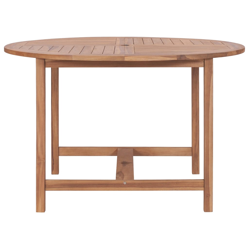 vidaXL Patio Dining Table Ø43.3"x29.5" Solid Wood Teak-6