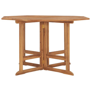 vidaXL Folding Patio Dining Table 43.3"x43.3"x29.5" Solid Wood Teak-0