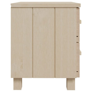 vidaXL Nightstand Storage Bedside Table with 2 Drawers HAMAR Solid Pinewood-22