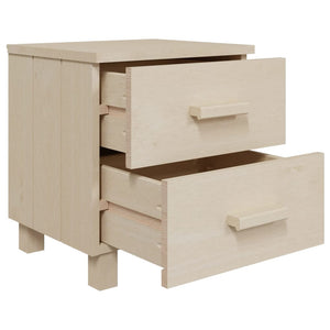 vidaXL Nightstand Storage Bedside Table with 2 Drawers HAMAR Solid Pinewood-27