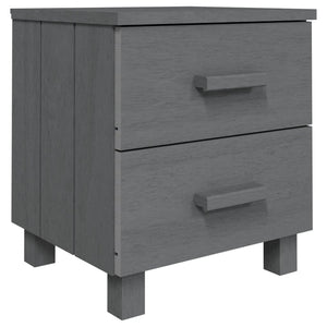 vidaXL Nightstand Storage Bedside Table with 2 Drawers HAMAR Solid Pinewood-31