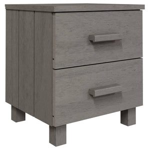 vidaXL Nightstand Storage Bedside Table with 2 Drawers HAMAR Solid Pinewood-56