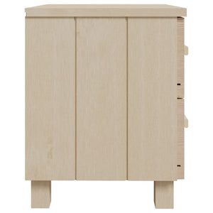 vidaXL Nightstand Storage Bedside Table with 2 Drawers HAMAR Solid Pinewood-46
