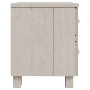 vidaXL Nightstand Storage Bedside Table with 2 Drawers HAMAR Solid Pinewood-28