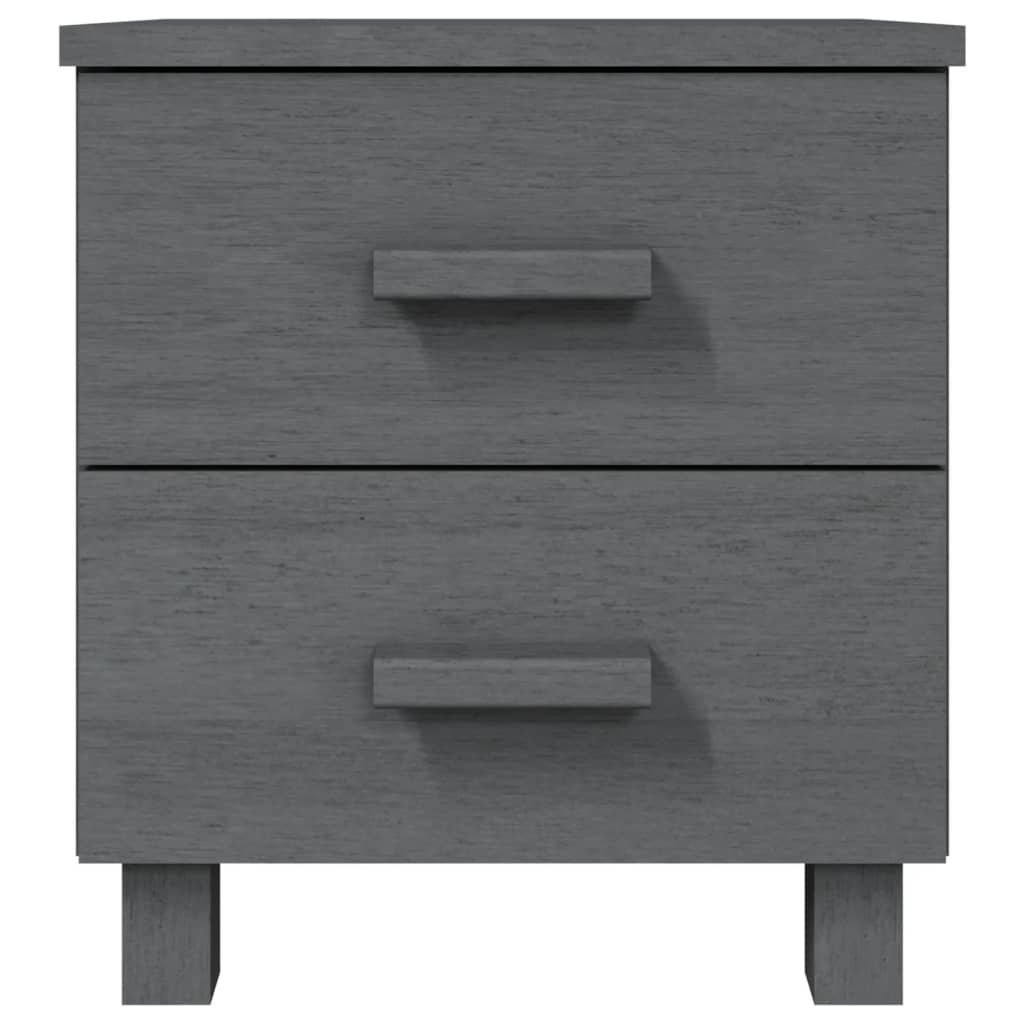 vidaXL Nightstand Storage Bedside Table with 2 Drawers HAMAR Solid Pinewood-47