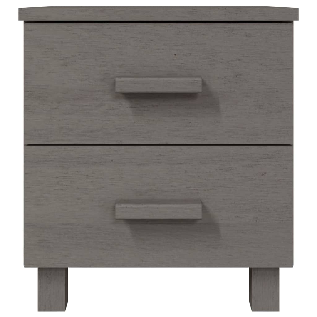 vidaXL Nightstand Storage Bedside Table with 2 Drawers HAMAR Solid Pinewood-10