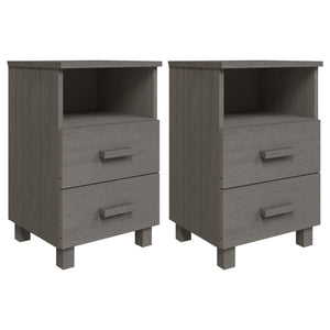 vidaXL Nightstand Storage Bedside Cabinet Nightstand with 2 Drawers Pine Wood-6