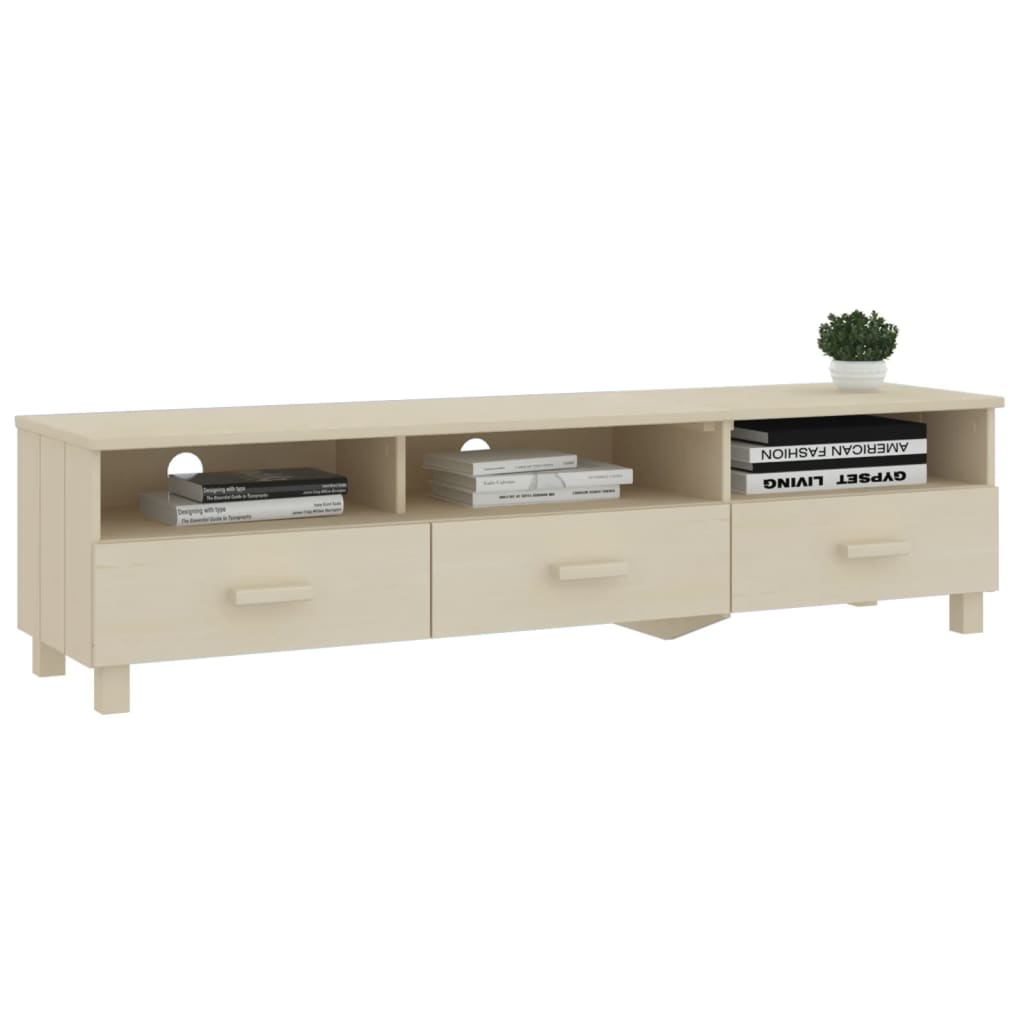 vidaXL TV Stand TV Console Sideboard TV Unit Cupboard HAMAR Solid Wood Pine-4