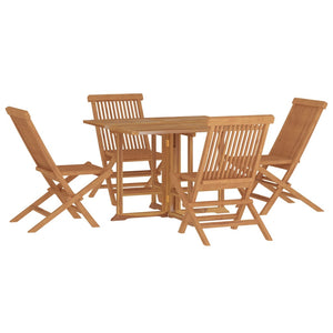 vidaXL 5 Piece Folding Patio Dining Set Solid Wood Teak-1